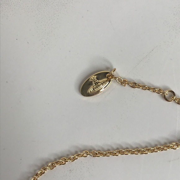 Vivienne Westwood White Enamel Heart Orb Necklace - Picture 6 of 7